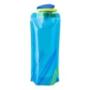Botella de agua flexible y plegable con mosquetón, botella de plástico para viaje, reutilizable y blanda en bolsa, para hidratación al aire 3