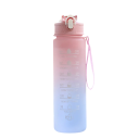 Botella de agua portátil motivacional de 900 ml, botella de hidratación deportiva con marcadores de tiempo y citas, tapa a prueba de fugas, mango ergonómico, construcción liviana 4
