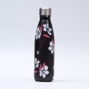 Botella de viaje de acero inoxidable con motivo de flores. 16