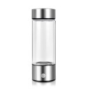 Botella generadora de agua eléctrica, taza de agua con alto contenido de hidrógeno, botella de agua de vidrio rica en hidrógeno de 420 ml, ionizador antioxidante portátil, 20,5 x 7 cm 1