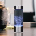 Botella generadora de agua eléctrica, taza de agua con alto contenido de hidrógeno, botella de agua de vidrio rica en hidrógeno de 420 ml, ionizador antioxidante portátil, 20,5 x 7 cm 3