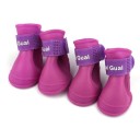 Botine din silicon pentru câini mici și cățeluși Set de 4 bucăți Curea cu arici Protecția lăbuțelor împotriva umezelii și murdăriei 6