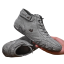 Botine motocycliste unisex cu șireturi din cauciuc PU microfibră construcție de protecție pentru mersul pe motocicletă și utilizare zilnică 7