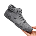 Botine motocycliste unisex cu șireturi din cauciuc PU microfibră construcție de protecție pentru mersul pe motocicletă și utilizare zilnică 8