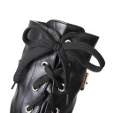 Botins elegantes com salto e atacadores J1296 9
