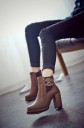 Bottes à chevilles pour femmes avec boucles J1105 3
