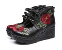 Bottes à chevilles pour femmes avec fleurs A658 1