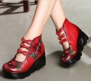 Bottes à chevilles pour femmes avec fleurs A658 2