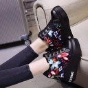 Bottes à chevilles pour femmes avec fleurs J1102 4