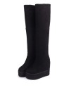 Bottes à plateforme pour femmes - Noires 4