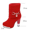 Bottes à talons bas pour femmes 5