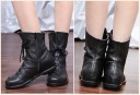 Bottes à talons en cuir pour femmes avec fourrure 6