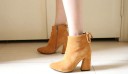 Bottes à talons hauts en daim pour femmes J3229 2