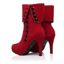Bottes à talons pour femmes avec boutons J1101 1
