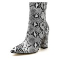 Bottes à talons pour femmes avec motif serpent 1