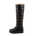 Bottes d'hiver à rayures pour femmes J1822 5