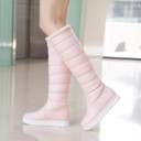 Bottes d'hiver à rayures pour femmes J1822 8