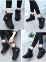 Bottes d'hiver à talon pour femmes avec fourrure J1816 4