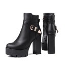 Bottes d'hiver à talon pour femmes 1