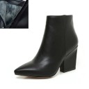 Bottes d'hiver à tige courte pour femmes avec fourrure J1109 1