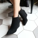 Bottes d'hiver à tige courte pour femmes avec fourrure J1109 4
