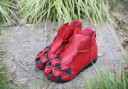 Bottes d'hiver en cuir pour femmes avec fleur J2434 1