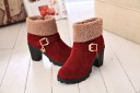 Bottes d'hiver pour femmes avec boucle et talon J1193 3