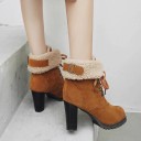 Bottes d'hiver pour femmes avec fourrure à talon J837 2
