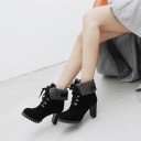 Bottes d'hiver pour femmes avec fourrure à talon J837 3