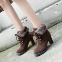 Bottes d'hiver pour femmes avec fourrure à talon J837 6