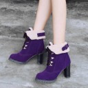 Bottes d'hiver pour femmes avec fourrure à talon J837 8