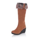 Bottes d'hiver pour femmes avec fourrure A1 2