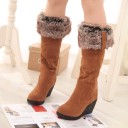 Bottes d'hiver pour femmes avec fourrure A1 12