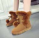 Bottes d'hiver pour femmes avec pompons J2430 4