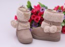 Bottes d'hiver pour filles avec pompons 2