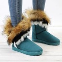 Bottes d'hiver stylées pour femmes avec fourrure J1783 1