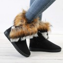 Bottes d'hiver stylées pour femmes avec fourrure J1783 4