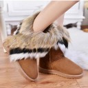 Bottes d'hiver stylées pour femmes avec fourrure J1783 5