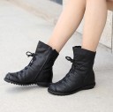Bottes de cheville pour femmes en simili cuir J2370 2