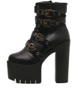Bottes de cheville punk pour femmes 2
