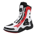 Bottes de moto unisex hautes avec fermeture à mécanisme rotatif en caoutchouc PU construction de protection pour la conduite de moto 3
