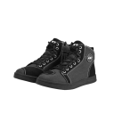 Bottes de moto unisexes noires de protection en caoutchouc tissu simili cuir construction durable pour un usage quotidien 2