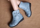 Bottes en cuir pour femmes avec des fleurs J1720 6