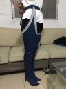 Bottes en jean pour femmes au-dessus du genou avec ceinture 5