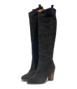 Bottes en velours à talons J2725 7