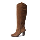 Bottes en velours à talons J2725 1