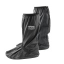 Bottes hautes noires imperméables avec semelle antidérapante, bande élastique, fermeture à bouton-pression, protection de chaussure pour motard 1