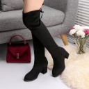 Bottes modernes pour femmes au-dessus du genou - Noires 3