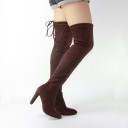 Bottes pour femmes au-dessus du genou à talons J2818 2