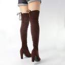 Bottes pour femmes au-dessus du genou à talons J2818 3